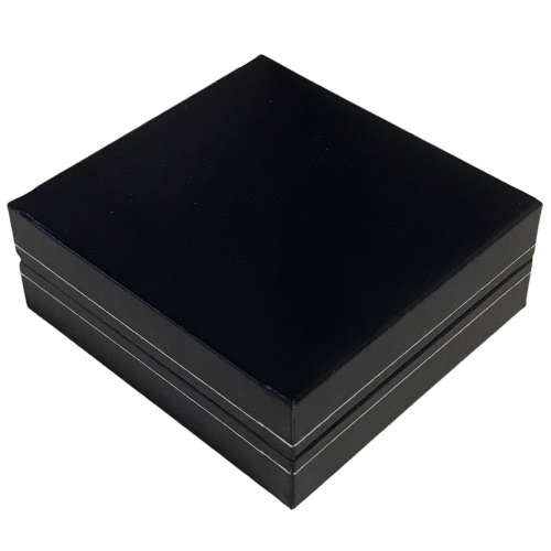 Blue SA Mint box, 64mm x 69mm x 27mm, Inner recess of 37mm (Coin/capsule size)