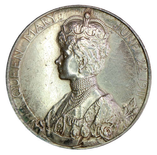 1911 Great Britain Coronation of King George V and Queen Mary. 30mm Silver Medallion