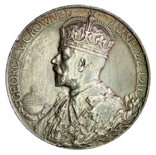 1911 Great Britain Coronation of King George V and Queen Mary. 30mm Silver Medallion