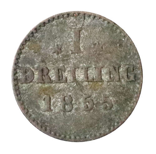 1855 German Free Hanseatic city of Hamburg (German states) 1 Dreiling