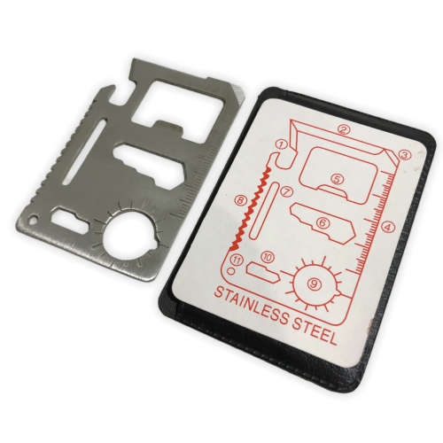 5 X Available, Multipurpose Pocket Survival Tool Stainless Steel