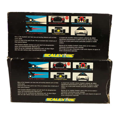 Pair of Hornby Scalextric Electronic model racing cars: Jaguar XJ220 & Mercedes Promarker