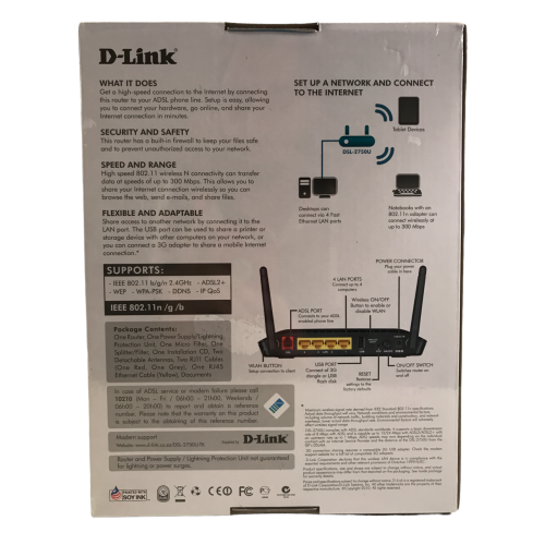 NEW, Telkom (D-Link) ADSL2 + USB 3G Dongle [FACTORY SEALED] DSL-2750U