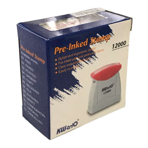 46x UNITS ON AUCTION!  POSTED - Black Ink, kw-Trio Pre-inked Stamp, Model 12000
