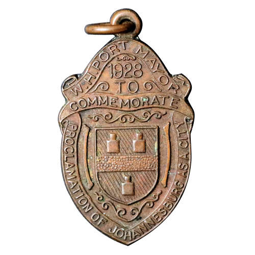1928 Proclamation of Johannesburg as a City Bronze Medallion