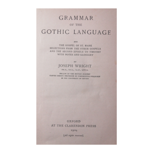 1924 Grammar Of The Gothic Language by Joseph Wright Hardcover w/o Dustjacket