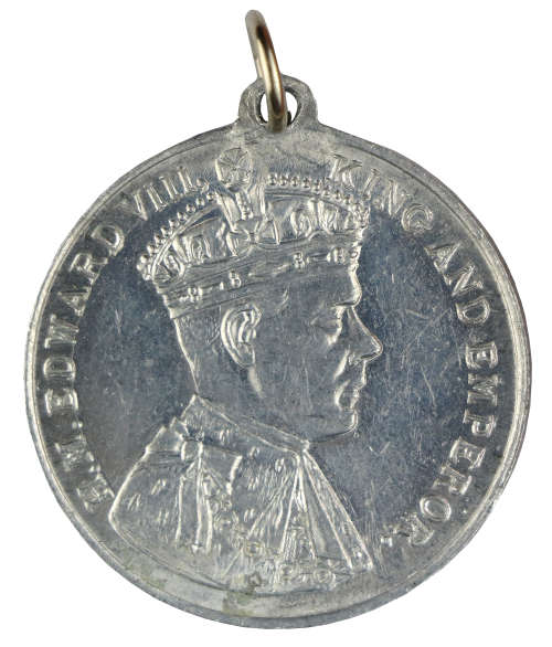 1937 Great Britain King Edward VIII Coronation / Shields of the Dominions, Aluminum Medallion