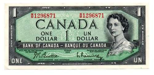 1954 Canada $1, Beatti-Rasminsky
