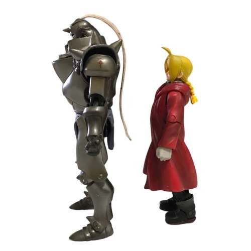 Pair of Fullmetal Alchemist figures: Edward Elric & Al 14cm/17,5cm