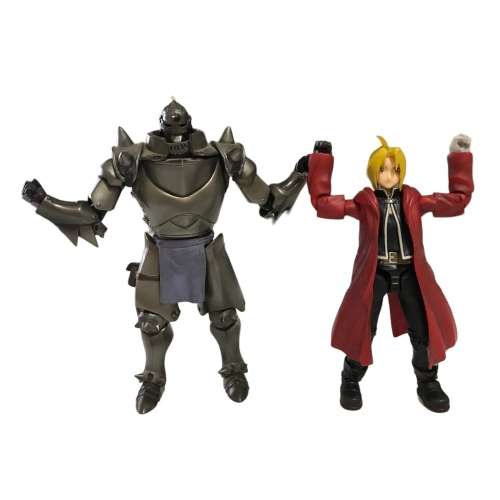 Pair of Fullmetal Alchemist figures: Edward Elric & Al 14cm/17,5cm