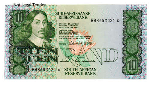 1990 South Africa C L Stals Type 16, First Issue R10