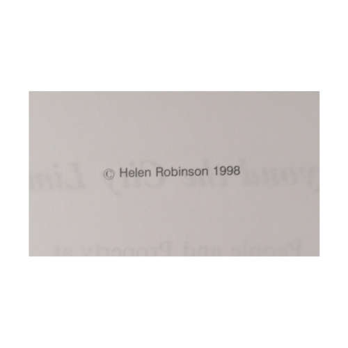 1998 Beyond The City Limits by Helen Robinson Softcover