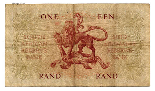 1962 South Africa G Rissik Type 3, First Issue R10 A/E