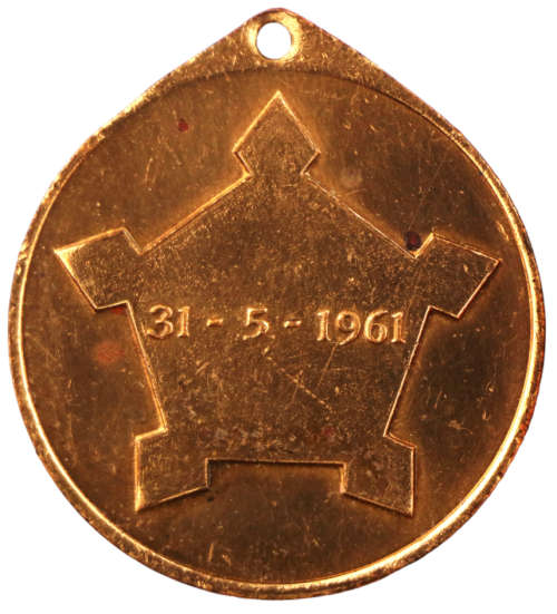 1961 Formation of the Republic of South Africa Bronze Medallion