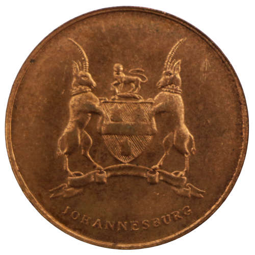 Pre-1994 Fifth Anniversary of Republic: Johannesburg Bronze Medallion