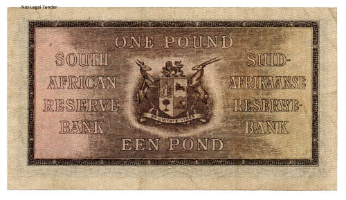 1947 South Africa M H De Kock Type 8 First Issue 1 Pound