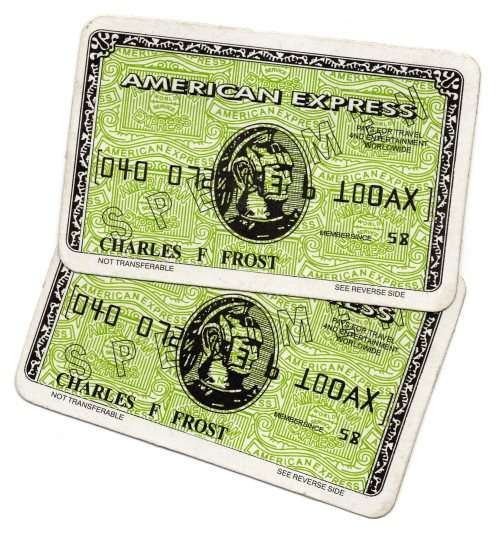 Vintage Specimen American Express Card Placeholder inserts
