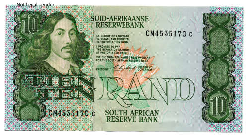 1990 South Africa Type 16, CL Stals First Issue R10