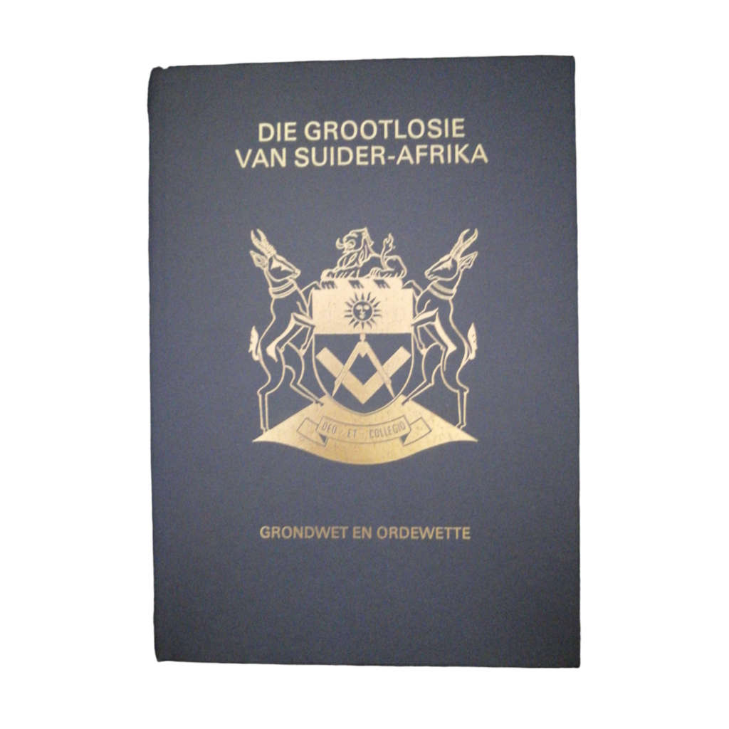 1978 The Grand Lodge Of Southern Africa- Consitution And Laws Hardcover w/o Dustjacket