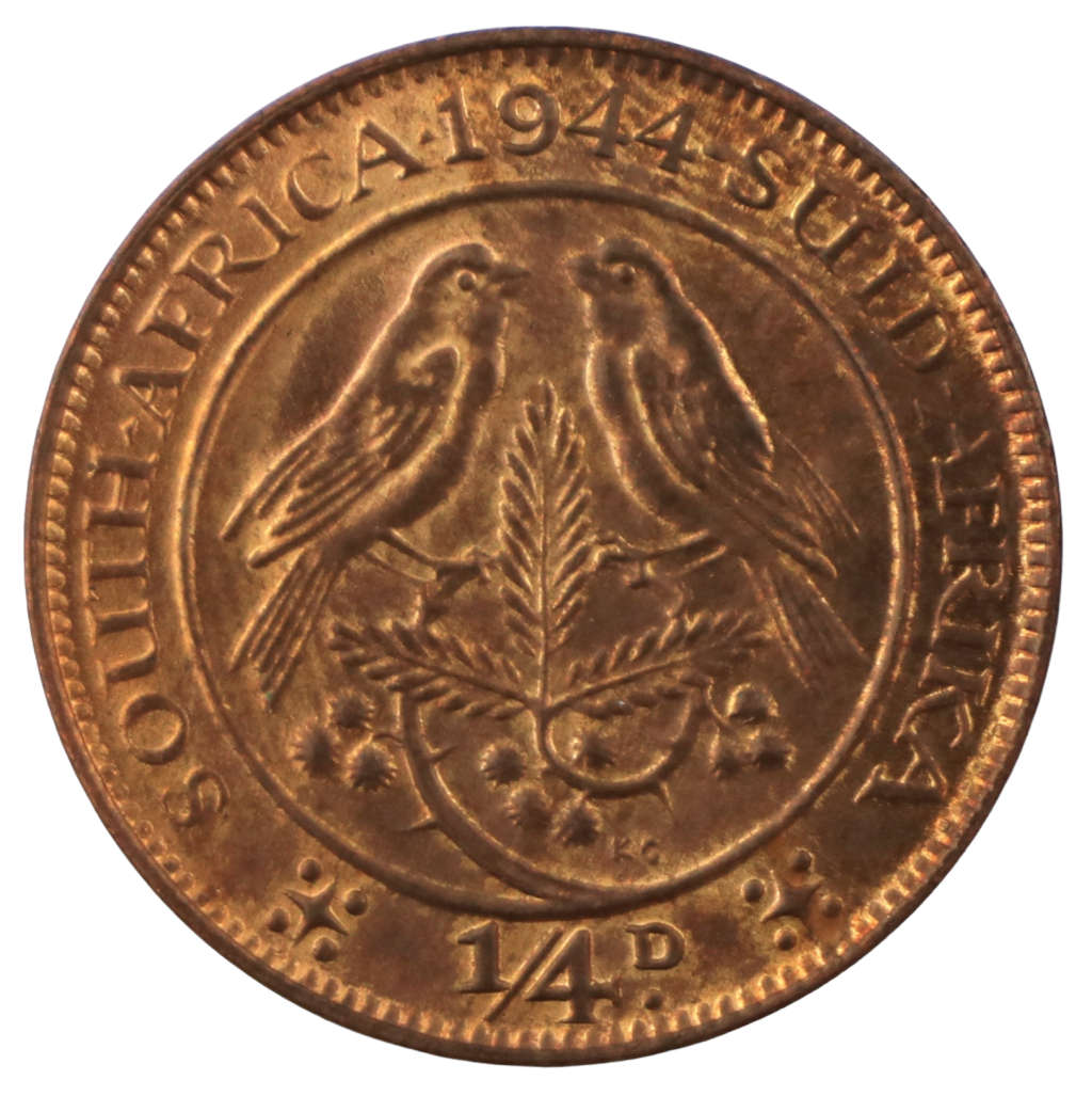 1944 South Africa 1/4 Penny