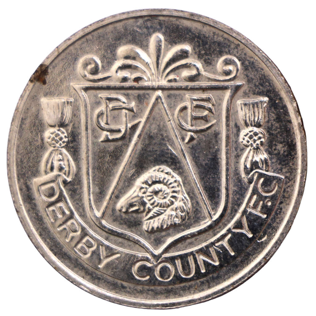 1972 United Kingdom 100 year F.A. Cup Centenary Derby County Advertising Token