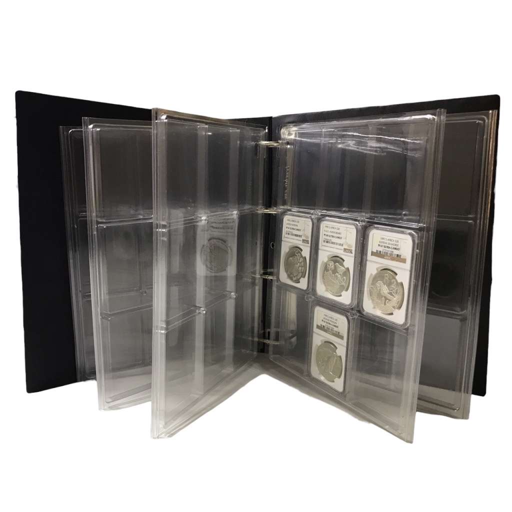 Graded Coin Albums, 5 Leuchtturm Pages each, Holds 45 x Graded NGC/PCGS coins