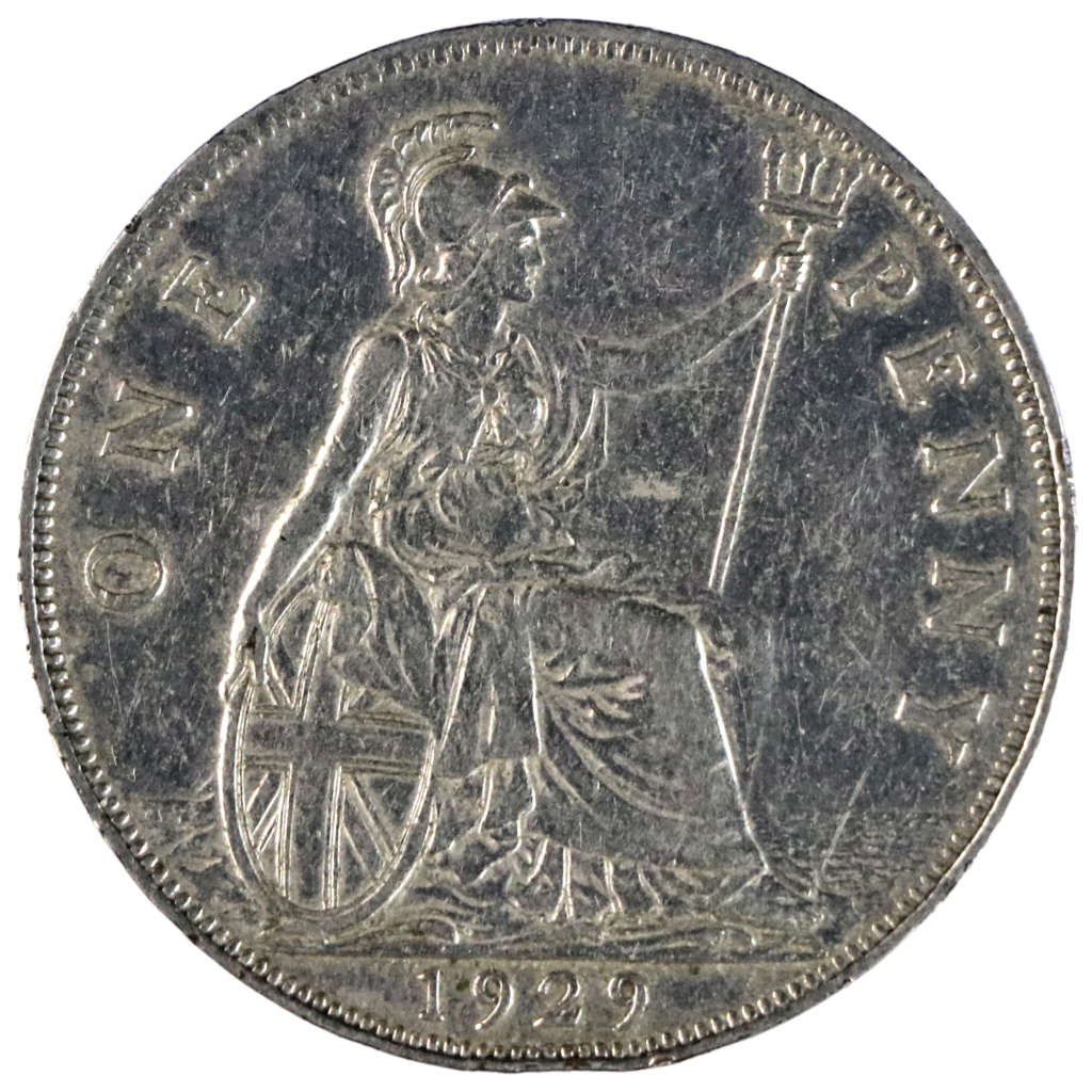 1929 Great Britain Plated Penny KM#838, after mint plating