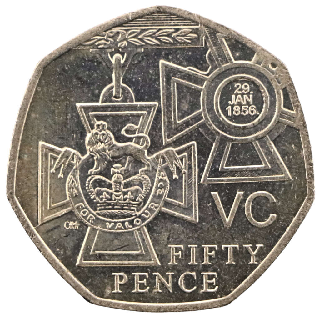 2006 Great Britain 50 Pence 150th anniversary of the institution of the Victoria Cross KM#1057
