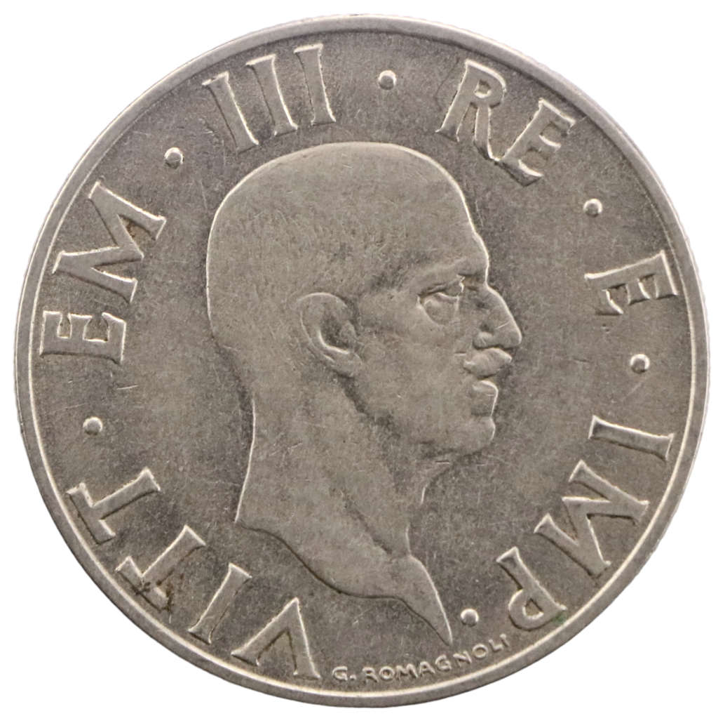 1939 Italy 2 Lire non-magnetic KM#78a
