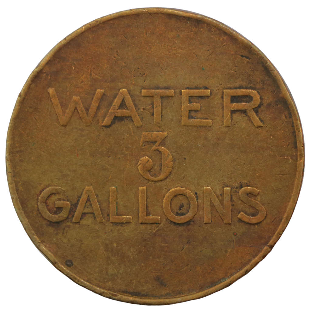 1913-26 South Africa Jagersfontein (Orange Free State) Municipality 3 Gallon Water Token Herns#294a