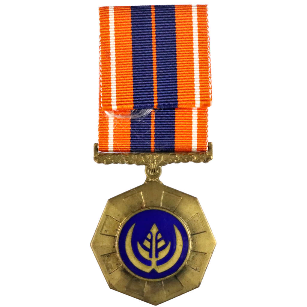 Full Size Pro Patria South African Defence Force Medal Type III Fixed Suspender Raised Centre with R