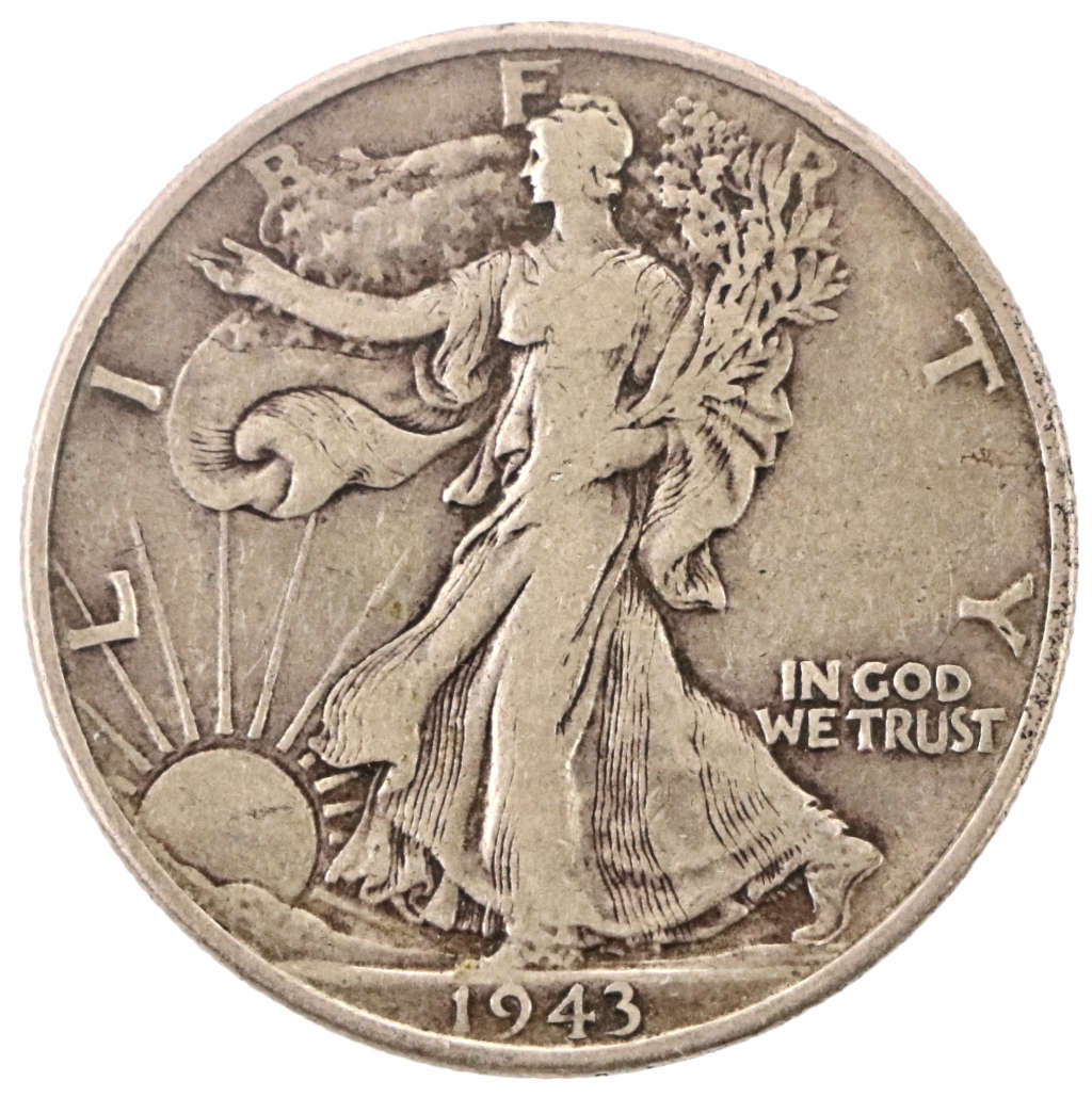 1943-P United States Walking Liberty Half Dollar .900 Silver KM#142