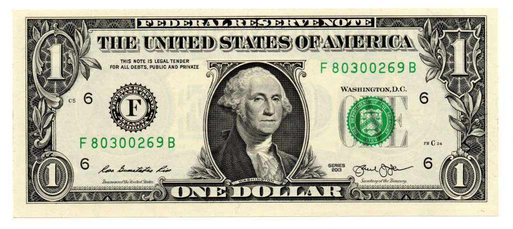 2013 United States $1, Misaligned cut (offcentre)