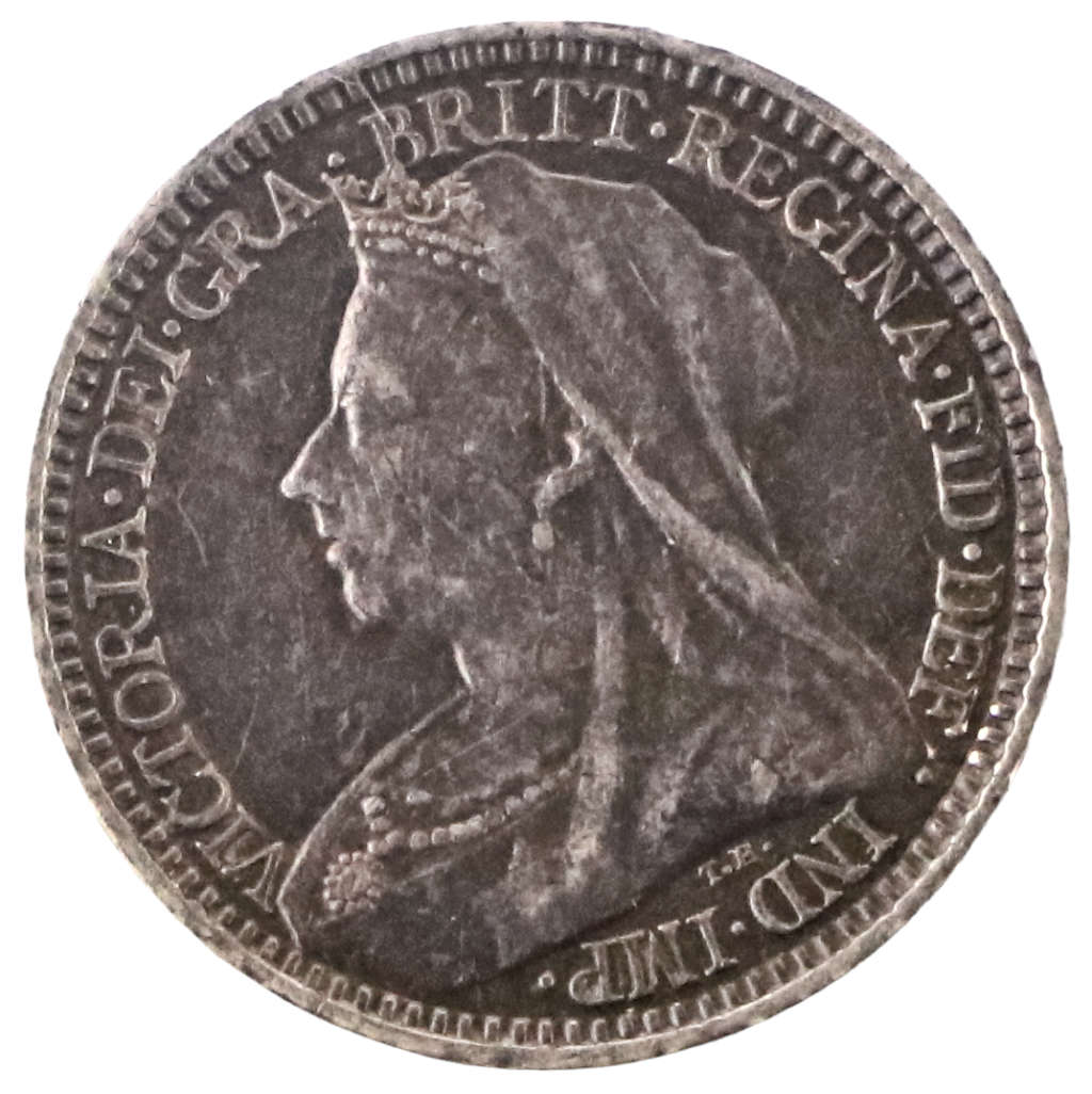 1893 Great Britain 3rd portrait Maundy issues 2 Pence, 14 000 Mintage