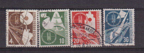 German Federal Republic - complete set used 1953 M167/170