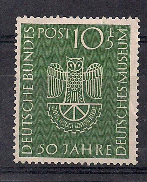 German Fed Rep 1953 - 50th anniversary of science museum. Slightly mounted min