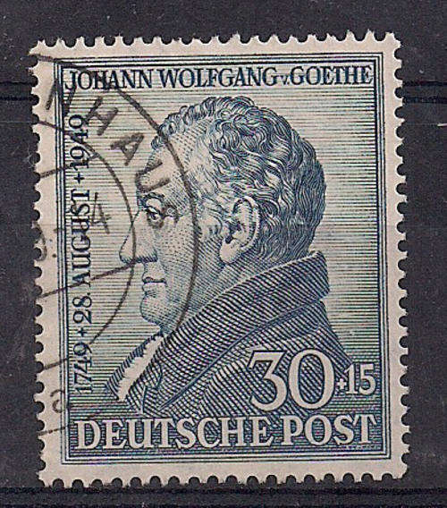 German Colonies. 1949 used - American & British Zones.  Birth of Goethe