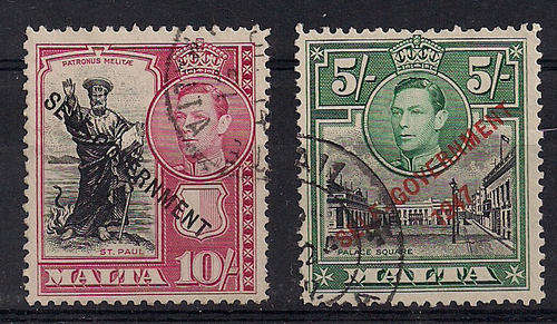 Malta - 1947 used - SG 247 - 248