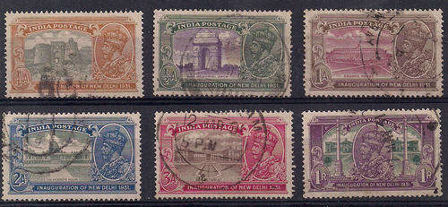 India complete used set  SG226-231