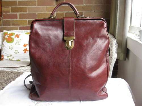 Women's leather backpack