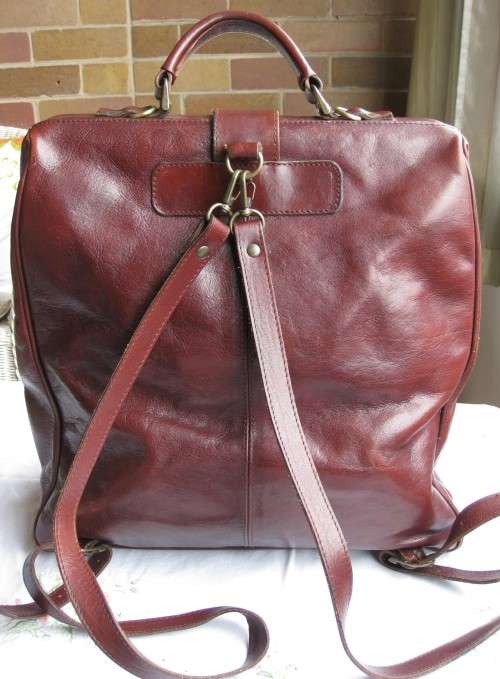 Women's leather backpack