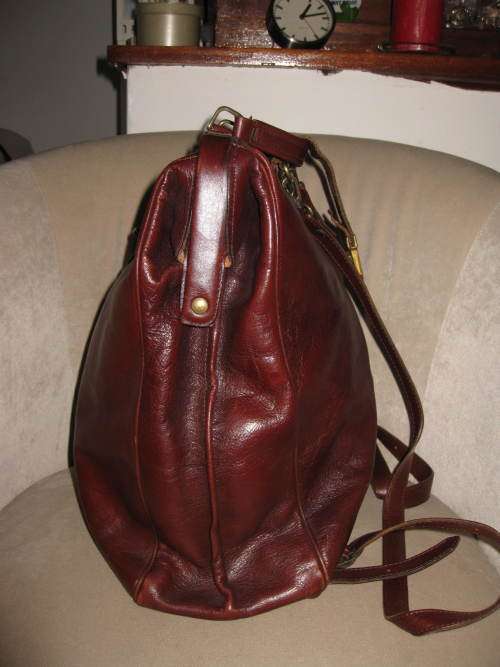 Women's leather backpack