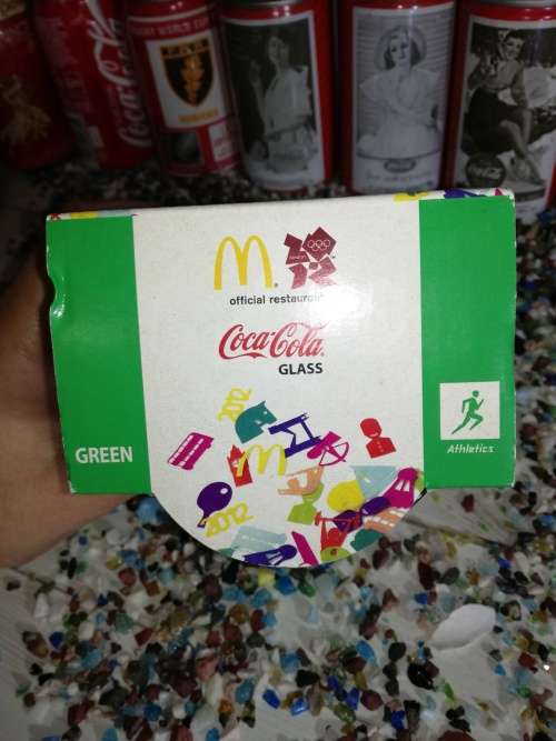 McDonalds - Coca Cola - London 2012 Olympics Glass Athletics Green Boxed