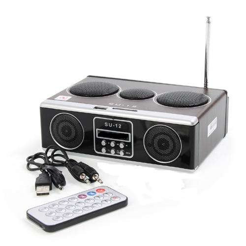 Powerful 4 Speaker Media Music Player, with Fm Tuner, Mp3, Usb, Mmc,Sd, Aux in.