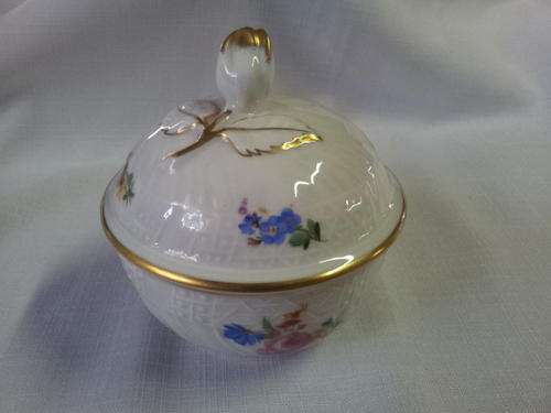 Dresden China Sugar Bowl with Lid
