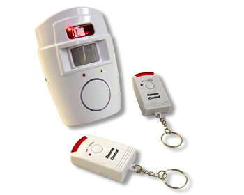 Wireless Motion Sensor Alarm System with 2 Remotes