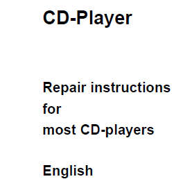 CD-Player Repair Instructions Public DomainEBOOK