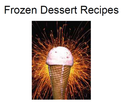 Frozen Dessert Recipes for Ice Cream Machine