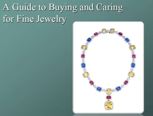 Pocket Guide to Buying and Caring For Fine Jewelry EBOOK