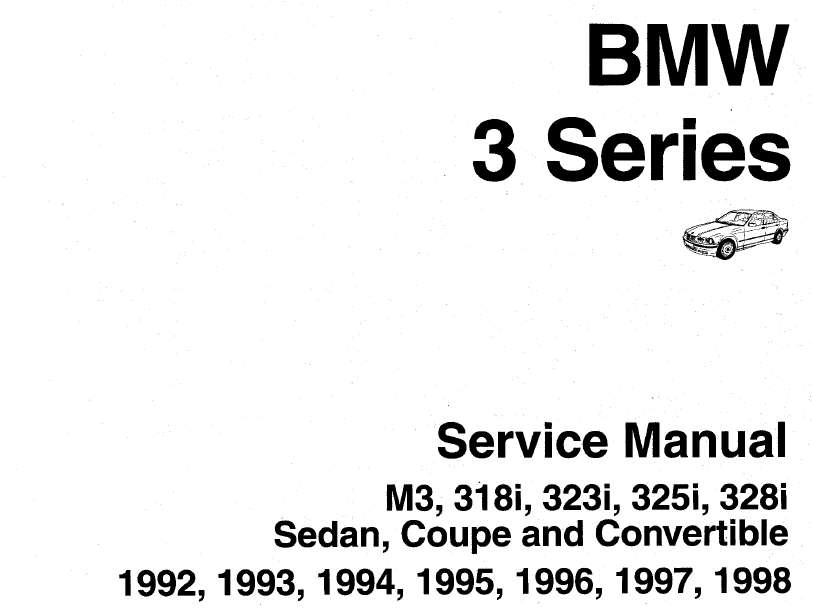 BMW 3 Series Service Manual EBOOK
